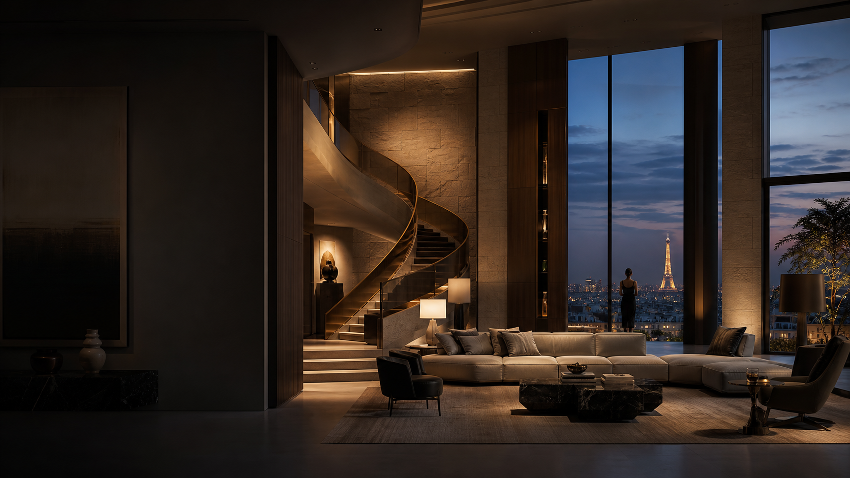 Visualisation 3D commerciale d’une résidence immobilière contemporaine